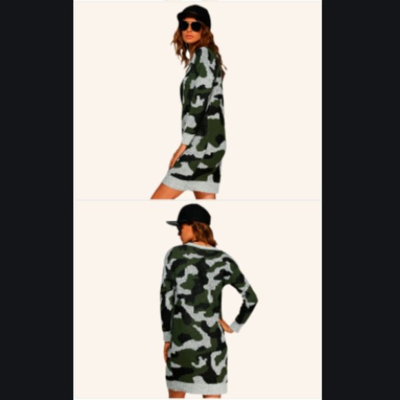 Camouflage Sweater Dress - Picture 6 of 6